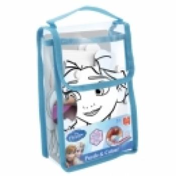 Puzzle Frozen in Tasche 18 Teile, ab 3 Jahren, mit 4 Stiften, doppelseitig