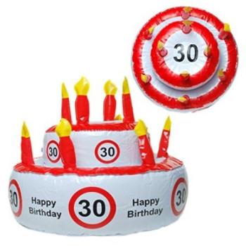 Aufblasbare Geburtstagstorte 30er