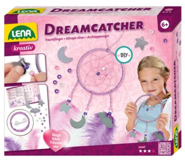 Dreamcatcher Bastelset indianischer Traumfänger in lila-rosa
