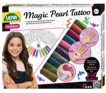 Magic Pearl Tattoo 10 Farben, Schablonen, Kleber