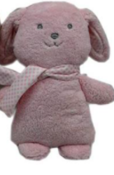 Baby Tierli - Kissen Flannel 32 x 25 cm - Hase rosa