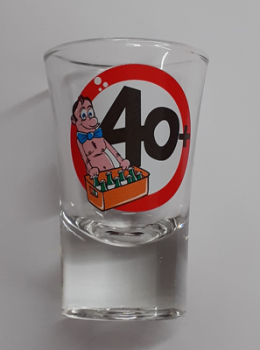 Schnapsglas - Jahreszahl 40