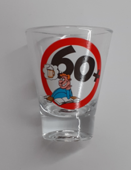 Schnapsglas - Jahreszahl 60