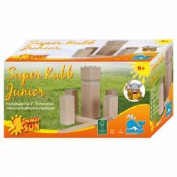 Kubb Wikinger Schach Junior Buchenholz, 21-teilig, 2-12 Spieler, König 25 cm, 6+