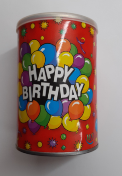 Geschenkdose 11 x 8 cm - Happy Birthday rot