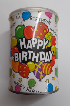 Geschenkdose 11 x 8 cm - Happy Birthday weiss