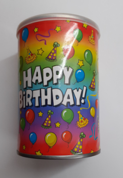 Geschenkdose 11 x 8 cm - Happy Birthday bunt