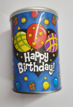 Geschenkdose 11 x 8 cm - Happy Birthday blau