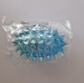 Spiky Flash Bomb 55 x 40 mm oval - blau
