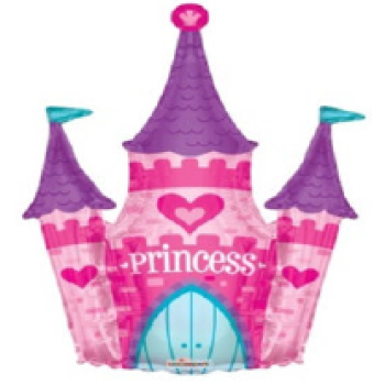 Prinzessin Schloss - Folien Ballonfigur 91 cm ungefüllt