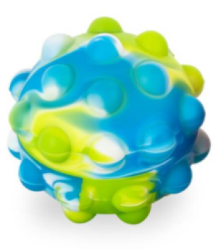 Xtreme - Pop-It Antistressball 6,5 cm - blau - grün - weiß