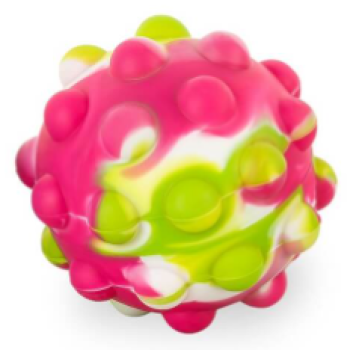 Xtreme - Pop-It Antistressball 6,5 cm - pink - grün - weiß
