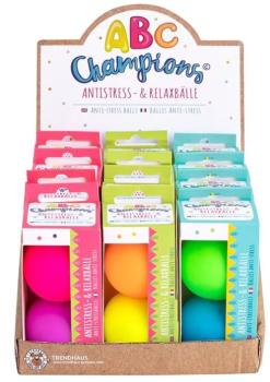 Anti-Stress und Relaxball ABC Champions 4.5 cm - pink + violett