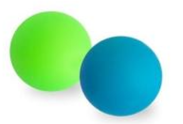 Anti-Stress und Relaxball ABC Champions 4.5 cm - grün + blau