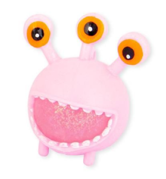 Monster Alarm - Quetsch-Monster ca. 3,4 x 4,0 x 5,2 cm - rosa