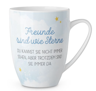 Poesie - Becher 250ml - Freunde sind wie Sterne