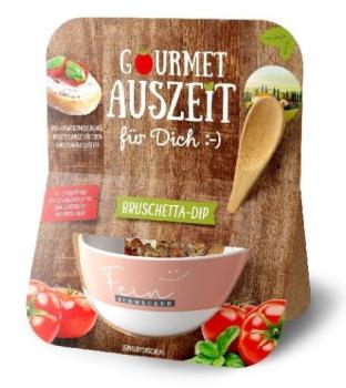 Gourmet Auszeit - Schälchen mit Brunschetta - Dip - Fein Schmecker