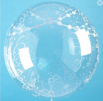 Crystal Globe - Celebration - transparent pre-stretched - kugelrund 61 cm ungefüllt
