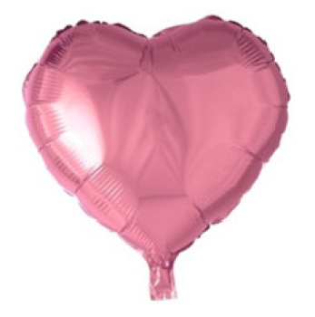 Herz - pink - Folienballon 45 cm ungefüllt