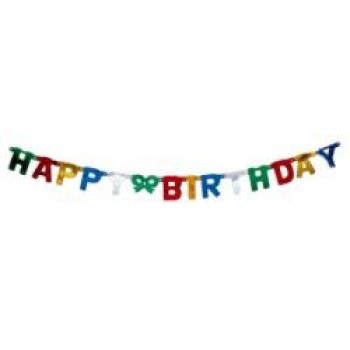 Girlande 152 cm - Happy Birthday bunt