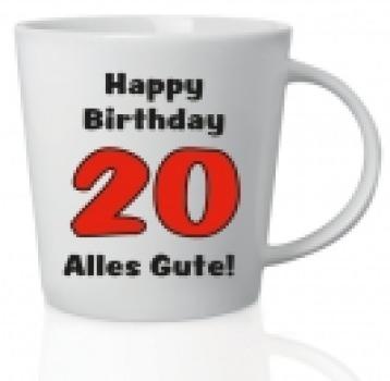 Tasse - Happy Birthday 20 - Alles Gute!