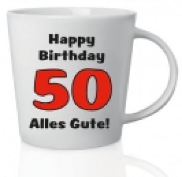 Tasse - Happy Birthday 50 - Alles Gute!