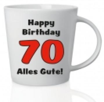 Tasse - Happy Birthday 70 - Alles Gute!