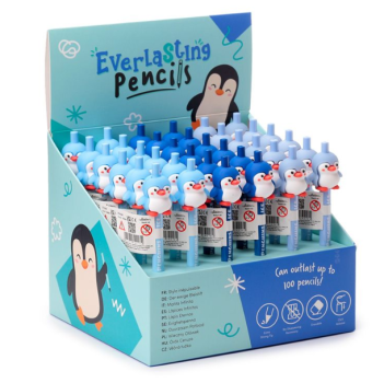 Immerwährender Bleistift - Pinguin grau