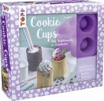 Cookie Cups 4er , Süße Verführungen im Keksbecker, m. Silikon-Backform
