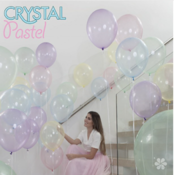 Ballon 30 cm - Crystal Pastel - Pink - 309 - 1 Beutel - 5 Stück