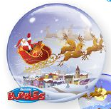 Bubble transparent - Weihnachtsmann und Rentiere