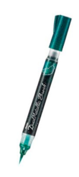 Dual Metallic Glitter - Brush Pinselstift - grün
