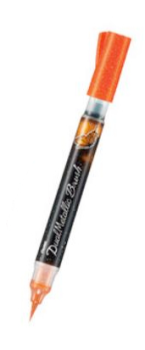 Dual Metallic Glitter - Brush Pinselstift - orange