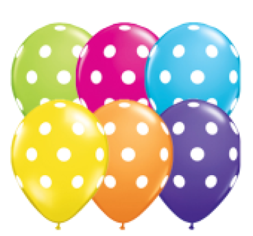 Big Polka Dots mini - Ballon 13 cm - 1 Beutel - 10 Stück