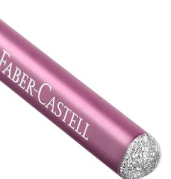 Sparkle Bleistift Mine B: Pearllack & Glitzerkappe - pearl grau