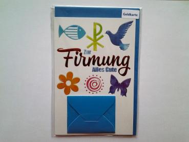 Firmung mit mini Couvert - Doppelkarte A6 mit Couvert