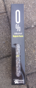 Flaschenschirm 0% Alkohol - magische  Flasche - schwarz