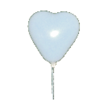 Herzballon 15 cm weiss - 1 Beutel - 10 Stück