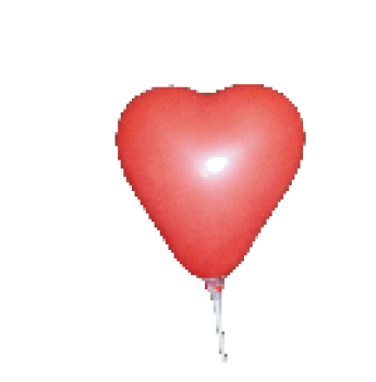 Herzballon 15 cm rot transparent - 1 Beutel - 10 Stück