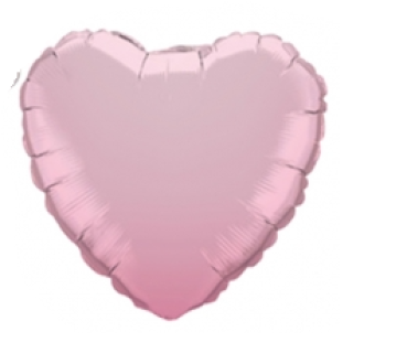 Herz Satin Luxe - rosa - Folienballon 43 cm ungefüllt
