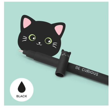 Löschbarer Gelstift - Kitty - Tinte schwarz