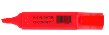 Textmarker Highlighter, Strichbreite ca. 1 - 5 mm. - rot