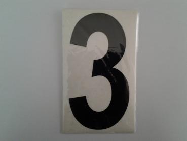 Klebe Zahl "3" für Verkehrstafel 14cm schwarz