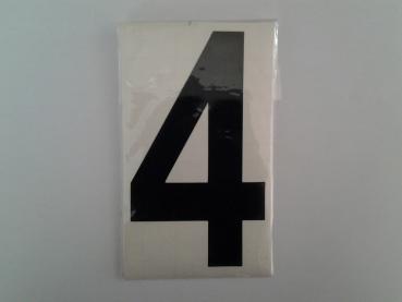 Klebe Zahl "4" für Verkehrstafel 14cm schwarz