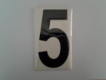Klebe Zahl "5" für Verkehrstafel 14cm schwarz