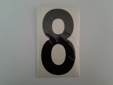 Klebe Zahl "8" für Verkehrstafel 14cm schwarz