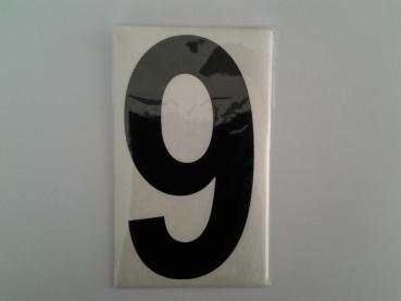 Klebe Zahl "9" für Verkehrstafel 14cm schwarz