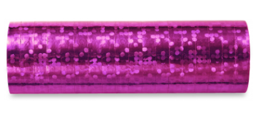 Luftschlange 3.8 m - Hologramm Glitzer - metallic pink