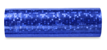 Luftschlange 3.8 m - Hologramm Glitzer - metallic blau