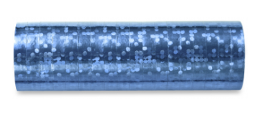 Luftschlange 3.8 m - Hologramm Glitzer - metallic hellblau